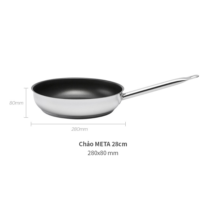 LTP1283   Chảo META 28cm thép không gỉ, , large image number 1